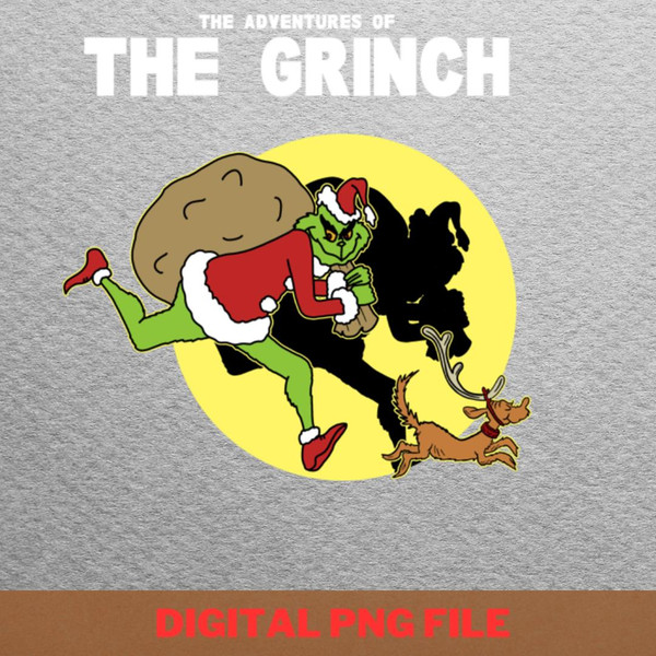 The Adventures - Grinches Christmas Stolen Yuletide PNG, Grinches Christmas PNG, Xmas Digital Png Files.jpg