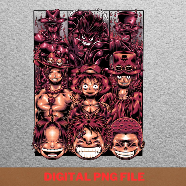 One Piece Crocodile Scheme Three Brothers PNG, One Piece PNG, Monkey D Luffy Digital.jpg