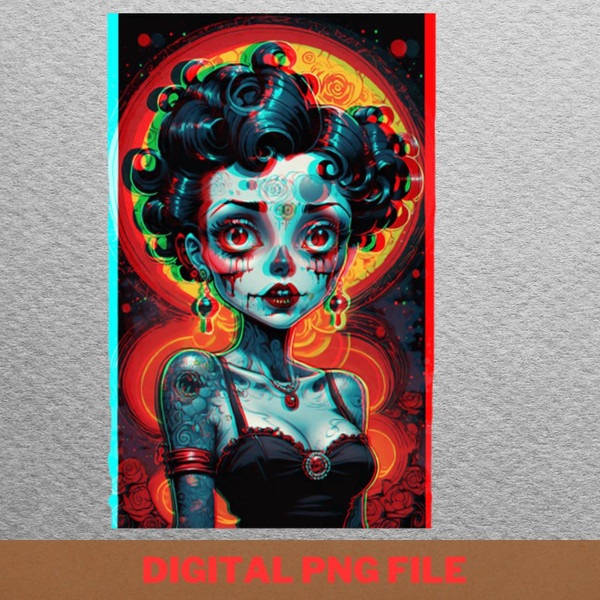 3D Zombie Betty Boop - Betty Boop Love PNG, Betty Boop PNG, Patent Image Digital Png Files.jpg