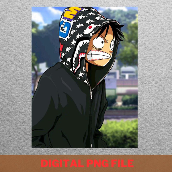 Monkey D Luffy Endless Journey PNG, Monkey D Luffy PNG, One Piece Anime Digital Png Files.jpg