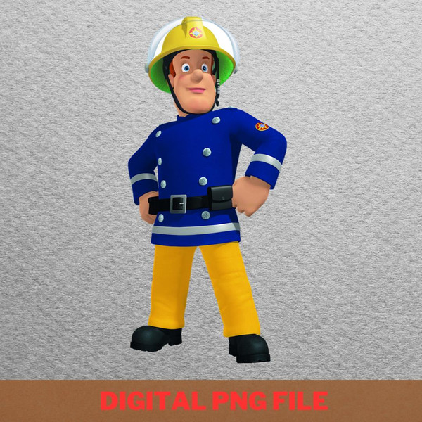 Fireman Sam Animated Series PNG, Fireman Sam PNG, Kids Tv Show Digital Png Files.jpg