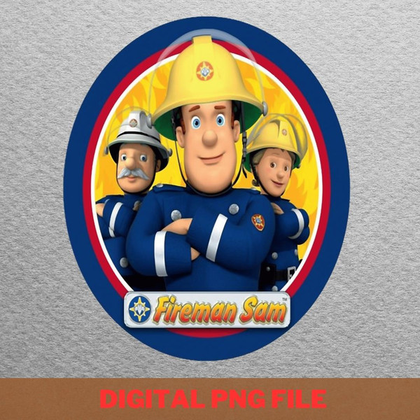 Fireman Sam Brave Heart PNG, Fireman Sam PNG, Kids Tv Show Digital Png Files.jpg