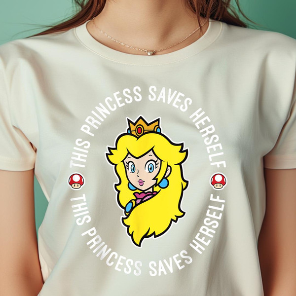 Nintendo Super Mario Princess Peach Saves Herself PNG, Super Mario PNG, Mario Bros Digital Png Files.jpg