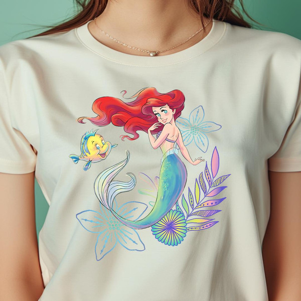 Disney The Little Mermaid Ariel And Flounder Sea PNG, The Little Mermaid PNG, Under The Sea Digital Png Files.jpg