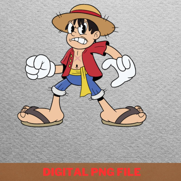 Luffy In Cuphead - Cuphead Brave Battles PNG, Cuphead PNG, Cartoon Digital Png Files.jpg