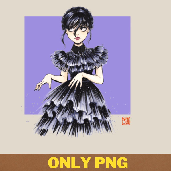 Fantasy Changelings Among Us Wednesday Dancing PNG, Best Selling PNG, Vampire Digital Png Files.jpg