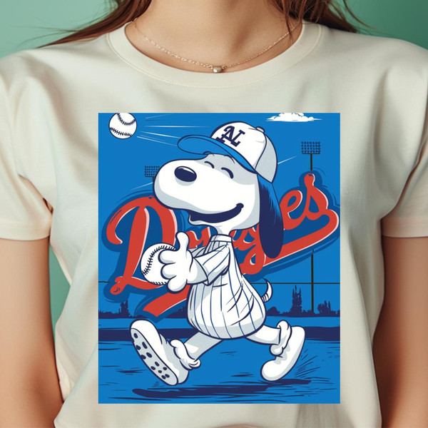 Snoopy Vs Los Angeles Dodgers Comic Curve PNG, Snoopy PNG, Los Angeles Dodgers Digital Png Files.jpg