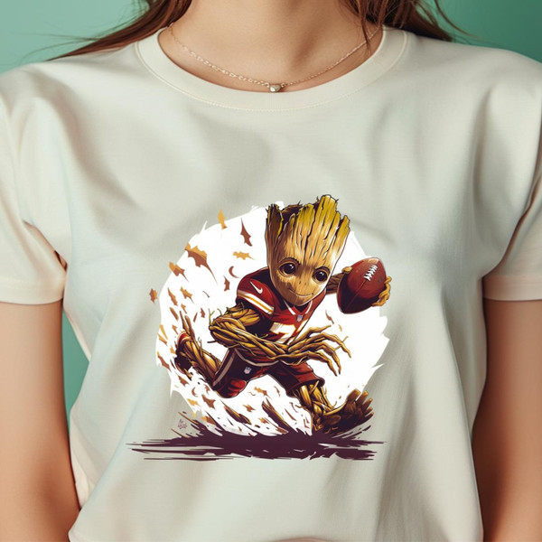 Groot Stomps Over Yard Line PNG, Groot Vs Chiefs Logo PNG, Chiefs Logo Digital Png Files.jpg