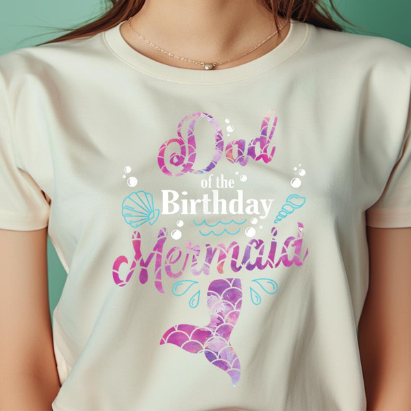 The Birthday Mermaid Party Mermaid Dad PNG, The Little Mermaid PNG, Fantasy Digital Png Files.jpg