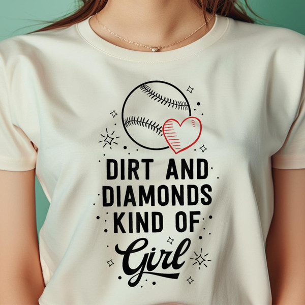 Baseball Shirt For Girls Dirt And Diamonds Kind Of Girl PNG, The Powerpuff Girls PNG, Girl Power Digital Png Files.jpg