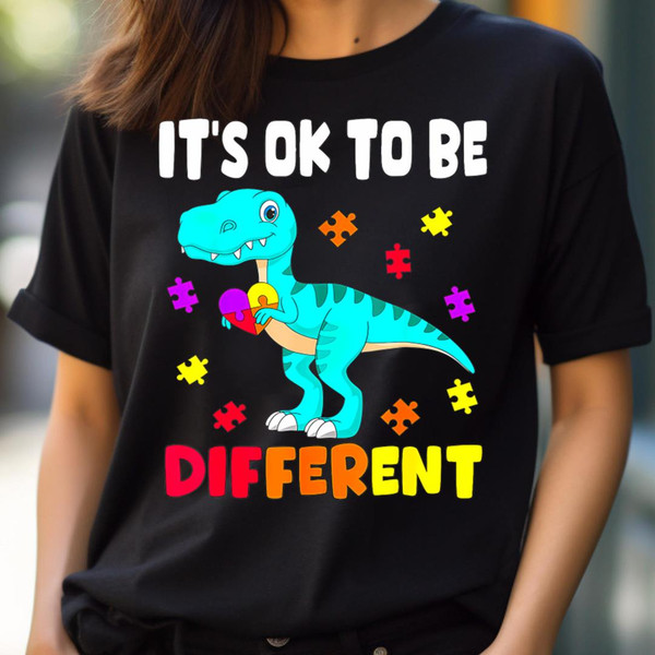 Autism Awareness Autism Dinosaur, Reflecting Beauty In Its Ok To Be Different PNG, Its Ok To Be Different PNG.jpg