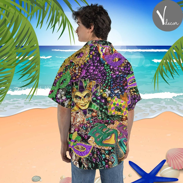 Happy Mardi Gras Unisex Soft Hawaii Shirts, 3D Hawaiian Aloha Shirt,Hawaii Shirt for Men and Women,Summer Beach Hawaiian Shirt,Birthday Gift3.jpg
