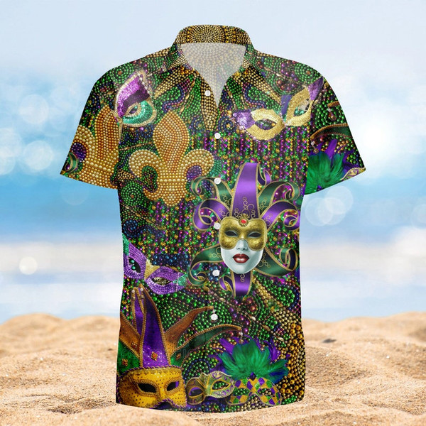 Happy Mardi Gras Unisex Hawaii Shirts, Soft Hawaii Shirt, 3D Hawaiian Aloha Shirt, Hawaii Shirt for Men and Women, Summer Hawaiian Shirt5.jpg