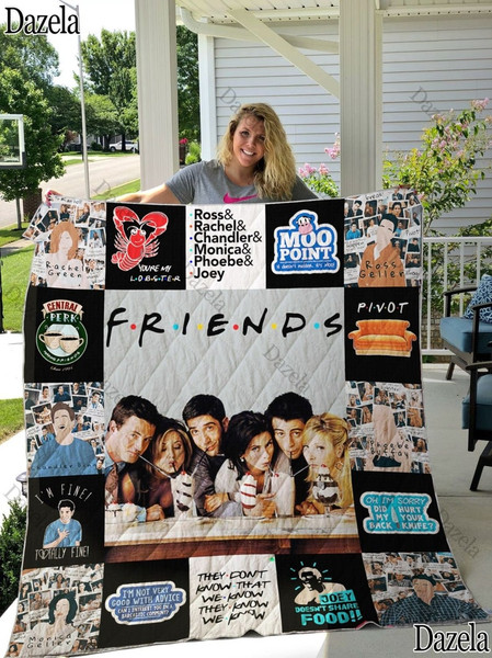 Friends TV Show Quilt Blanket, Friends TV Movie Blanket, Friends Bedding Blanket, Quilt Blanket, Personalized Blanket, Blanket Gift1.jpg