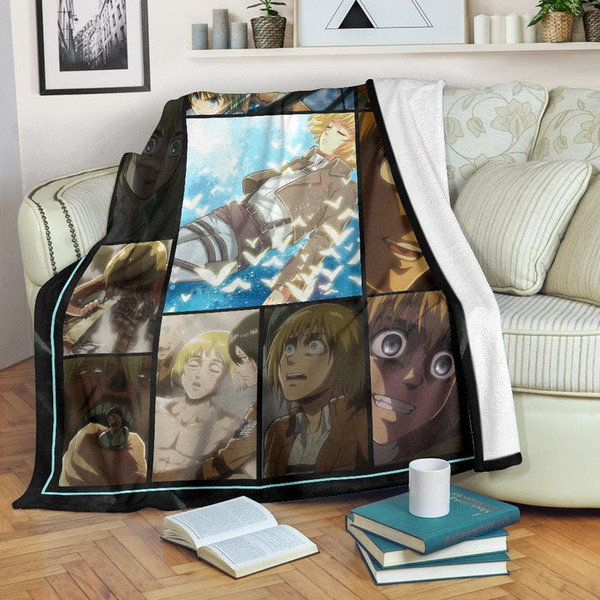 Armin Arlert Attack On Titan Sherpa Fleece Quilt Blanket BL3429 - Wisdom Teez.jpg