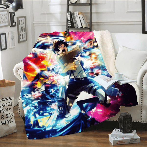 Attack On Titan Anime 2 Sherpa Fleece Quilt Blanket BL2012 - Wisdom Teez.png