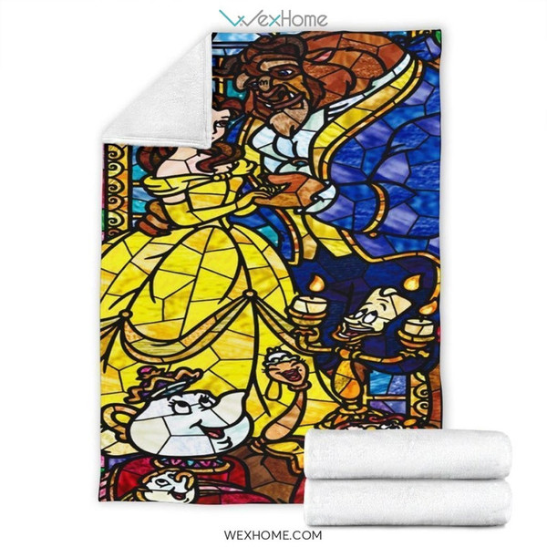 Beauty And The Beast Sherpa Fleece Quilt Blanket BL2789 - Wisdom Teez.jpg