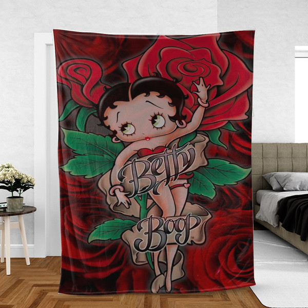 Betty Boop Sherpa Fleece Quilt Blanket BL1286 - Wisdom Teez.jpg