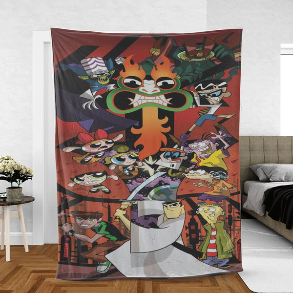 Cartoon Network In The 90s All Characters Sherpa Fleece Quilt Blanket BL2493 - Wisdom Teez.jpg