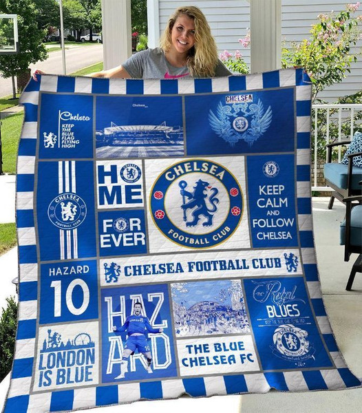 Chelsea FC Sherpa Fleece Quilt Blanket BL0072 - Wisdom Teez.jpg