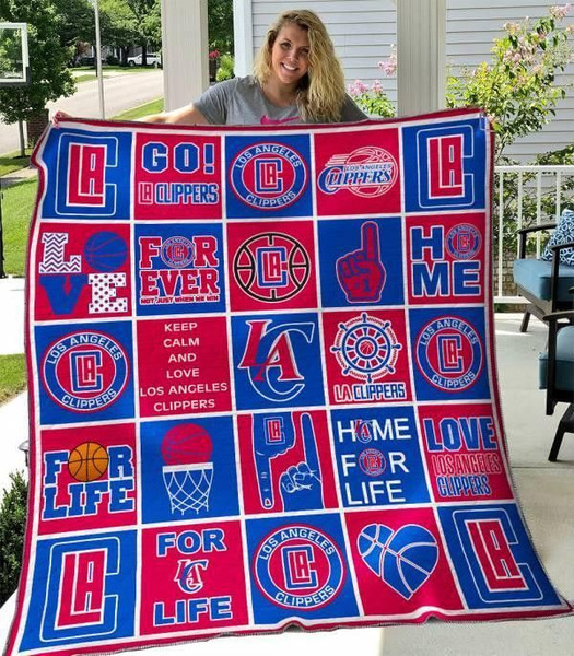 Los Angeles Clippers Sherpa Fleece Quilt Blanket BL0083 - Wisdom Teez.jpg