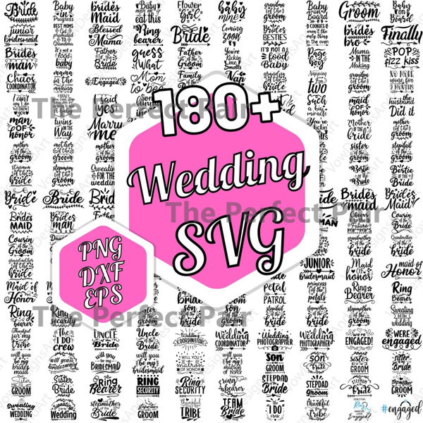 180+ Wedding SVG Bundle, Wedding Svg, Mr and Mrs Svg, wedding svg files, Bridesmaid Svg, Bride Svg, Flower Girl Svg, Groom svg, Marriage svg.jpg