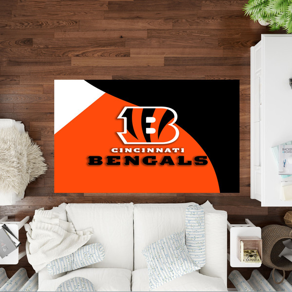 American Football Rug, Cincinnati Bengals, NFL, NFL Rug, Kids Room Rug, Personalized Rug, Cincinnati Bengals Rug, Football Rug, NFL Decor.jpg