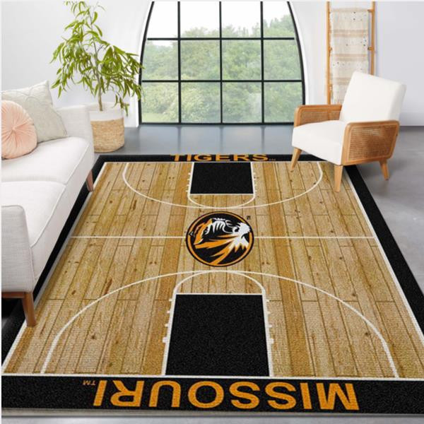 College Home Court Missouri Basketball Team Logo Area Rug Bedroom Rug Home Decor Floor Decor.jpg