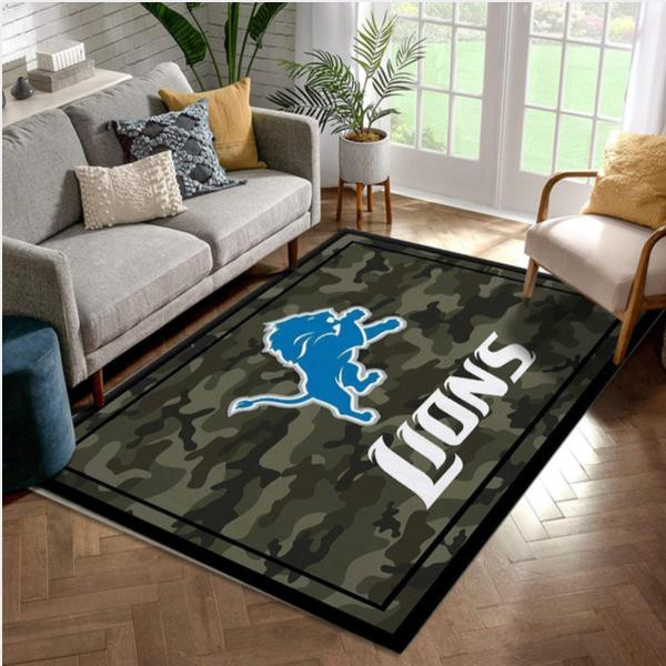 Detroit Lions NFL Team Logo Camo Style Nice Gift Home Decor Rectangle Area Rug.jpg