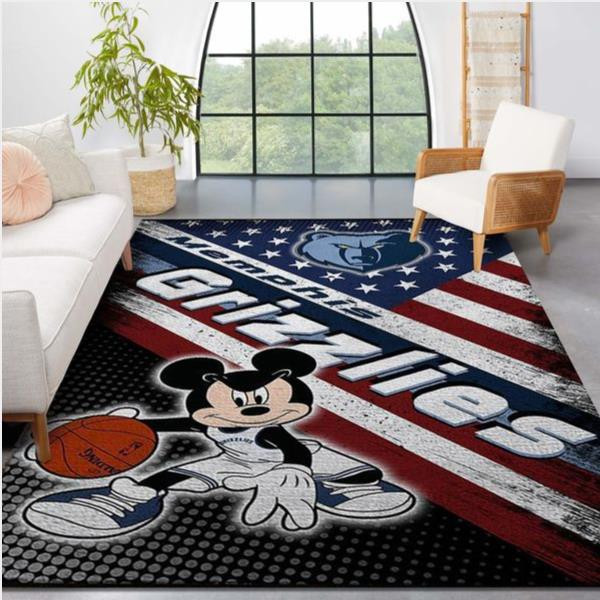 Memphis Grizzlies NBA Team Logo Mickey Us Style Nice Gift Home Decor Rectangle Area Rug.jpg