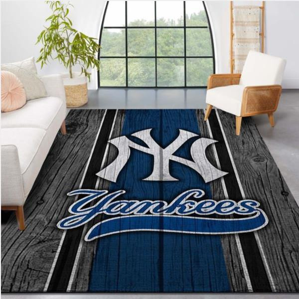 New York Yankees Mlb Team Logo Wooden Style Style Nice Gift Home Decor Rectangle Area Rug.jpg