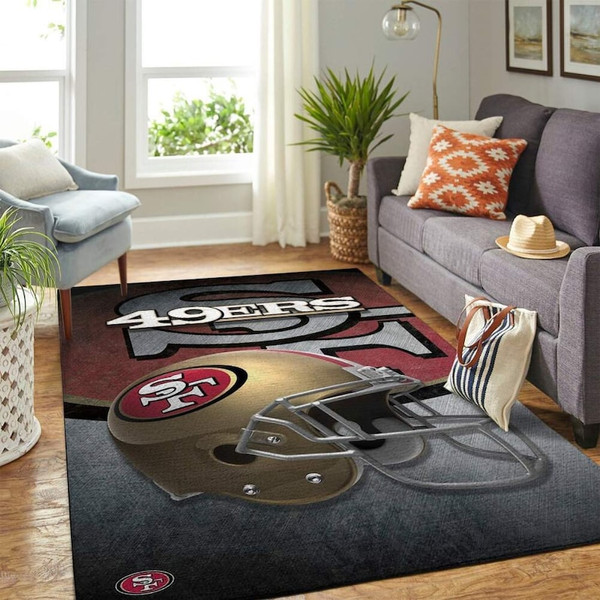 San Francisco 49Ers Nfl Area Rugs Team Helmet Living Room Carpet Sports Rug Rectangle Carpet Floor Decor Home Decor1.jpg