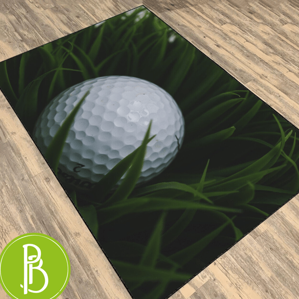 Golfer's Green A Golf Ball Themed Rug Ideal For Sports Fans And Club Rooms - Print My Rugs.jpg
