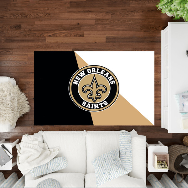 American Football Rug, New Orleans Saints, Kids Room Rug, Personalized Rug, New Orleans Saints Rug, Football Rug.jpg