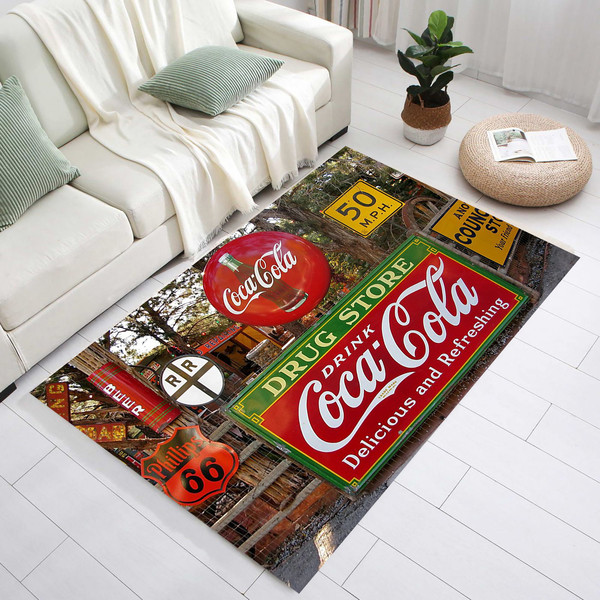 Sign Board Coke,Coca Cola Rugs,Cola Pattern Rugs,Retro Rugs,Drink Rugs,Coca Cola,Cola Written Rugs,Cola Rugs,Red Rugs,Ice Drink,Kitchen Area.jpg
