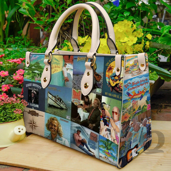 Jimmy buffett Leather Bags,Jimmy Buffett RIP Handbag,Margaritaville Women Bag,Parrot Head Leather Bags,Memorial Jimmy,Custom Women Handbag-7.jpg