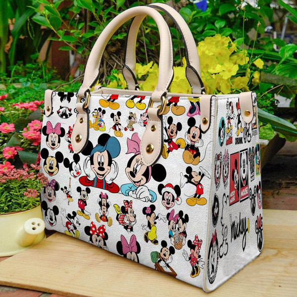 Mickey and Minnie Handbag, Disney Leather Handbag,Custom Mickey Women Leather Bag, Gift For Disney Fans,Christmas Gift,ShoppingTravel Bag.jpg