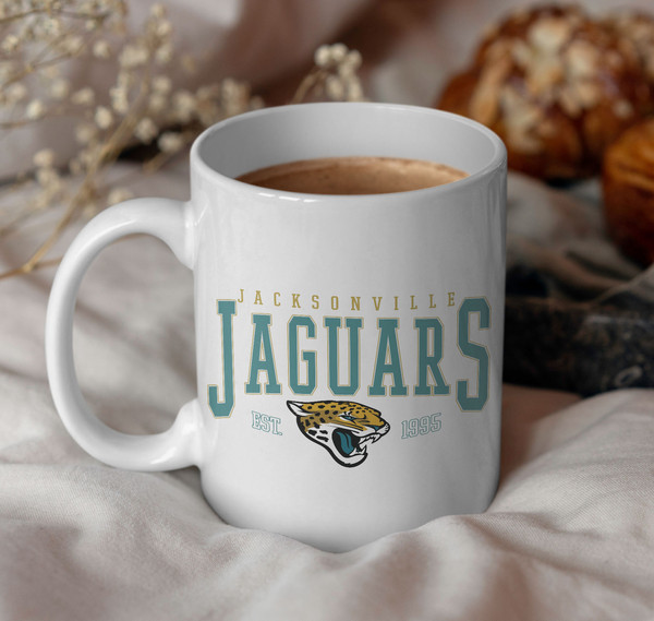 Jacksonville Football Mug, Vintage Style Jacksonville Football Coffee Mug, Football Mug, Jaguars Tea Cup, Football Fan Gifts, 11oz - 15oz.jpg