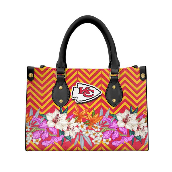 Kansas City Chiefs Flower Pattern Limited Edition Fashion Lady Handbag New043110 - ChiefsFam 1.jpg