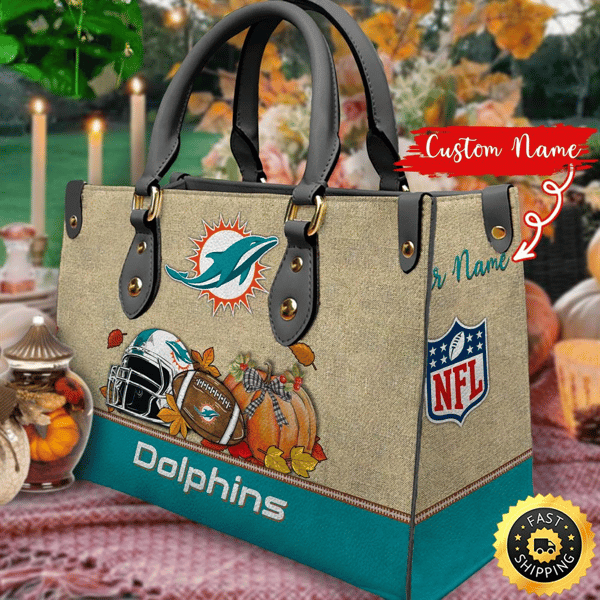 NFL Miami Dolphins Autumn Women Leather Bag.jpg