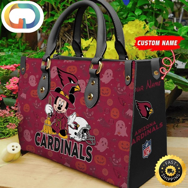 Arizona Cardinals NFL Minnie Halloween Women Leather Hand Bag.jpg