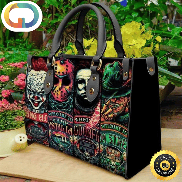 Horror Movie 3d Halloween Leather Handbag.jpg