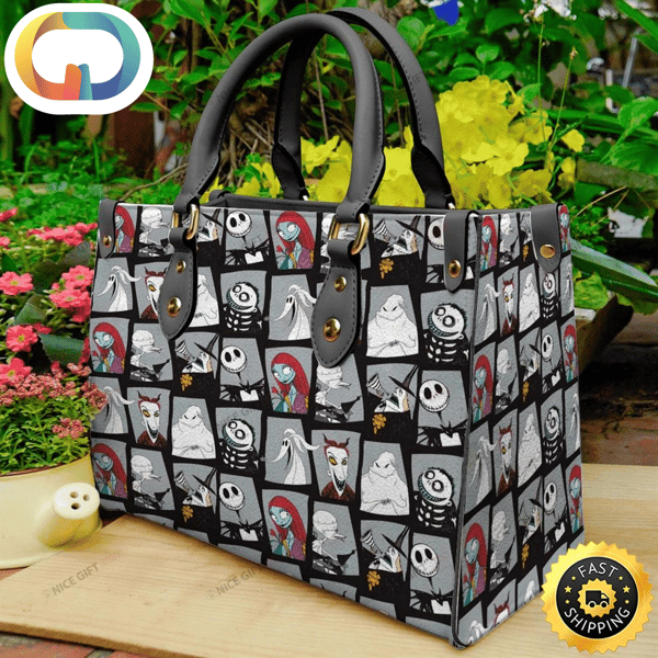 Jack Skellington Women  Halloween MovieLeather Bag.jpg