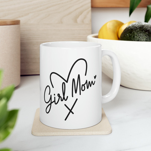 Girl Mom Heart, Mothers Day Gift, Mothers Day, Gift For Mom, Greatest Mom, Mom Coffee Mug, Funny Mom Mug, Mama Bear, Love Mom, Ceramic, 11oz.jpg