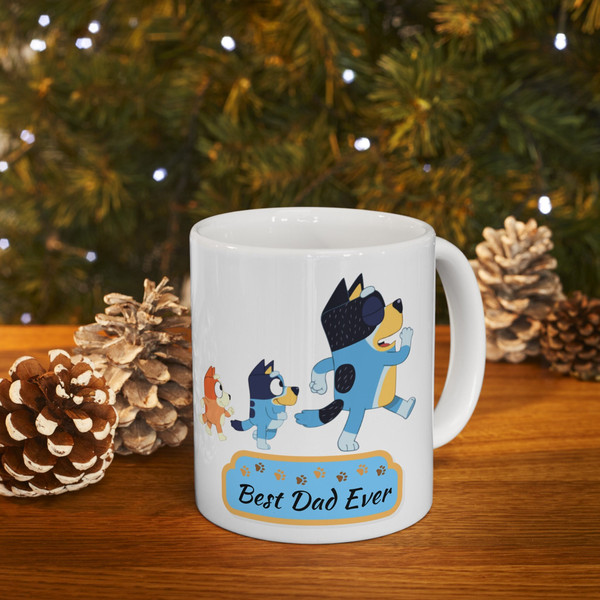 Bluey Best Dad Ever mug, Bluey Fathers day gift, bluey dad of 2 gift, bluey dad coffee cup, bluey dad birthday gift , cute bluey dad mug.jpg