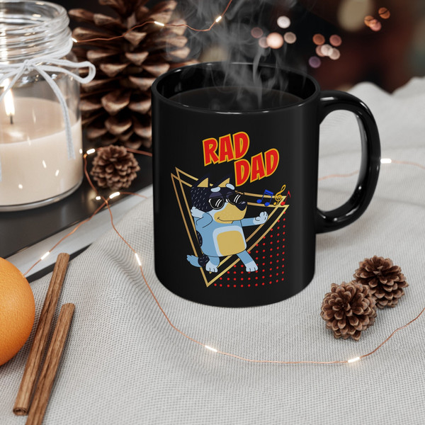 Bluey Rad Dad Bandit Coffee Mug, bluey dad gift, bandit  fathers day, birthday gift for dad,bandit new dad,bandit dad gift,bandit heeler cup.jpg