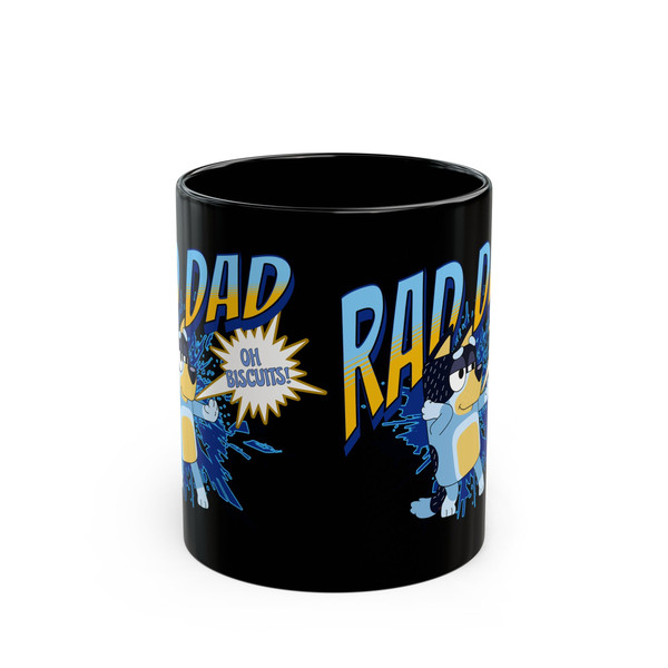 Bluey Rad Dad Bandit Coffee Mug, bluey mug for dad, bandit coffee cup,bluey fathers day gift, cool dads club birthday gift for dad, rad dad.jpg