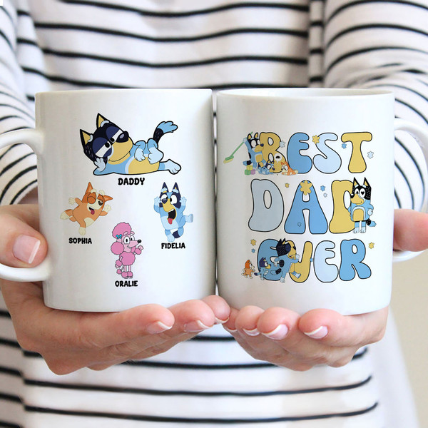 Maximum 5 kids, Custom Bluey Dad Mug, Best Dad Ever 15oz Mug, Personalized Bluey Dad Mug, Bluey Fathers Day Mug, Custom Bluey Mug.jpg