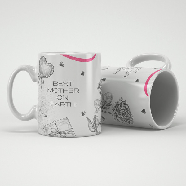 Best Mother On Earth - Mothers Day Gift - Botanical Floral Mug For Mum - Mother Day Mug - Gift For Mum - Floral Mug - Butterflower Mama Mug.jpg