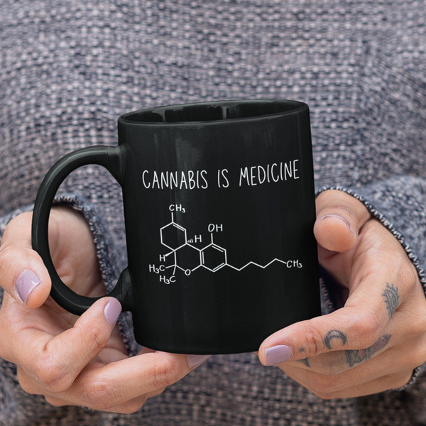 Cannabis Is Medicine Mug - Cannabis Gifts, Cannabis Coffee Mugs, Medical Medicine Gift, THC Mug, THC is Medicine Cup, Gift for Smoker, Weed.jpg